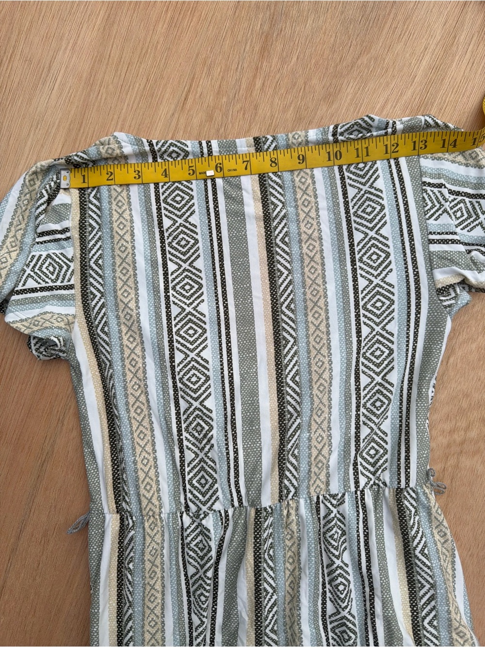 No Boundaries Sage and Cream Striped Maxi Romper Small Faux Wrap High Low Skirt - Picture 13 of 13